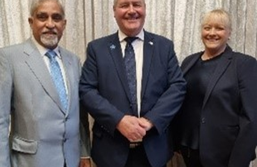 Edgware councillors Yogesh and Nicola with Bob Blackman MP